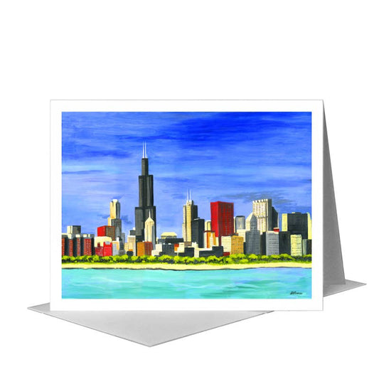 Willis Tower, Chicago, Greeting Card (#7364B) A2 Card Front, www.printedcanvas.com