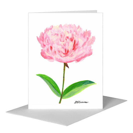 Light Peony, Greeting Card (#7824A) A2 Card Front, www.printedcanvas.com