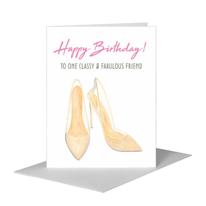 Nude Heel, Greeting Card (#8468A), A2 Card Front, www.printedcanvas.com