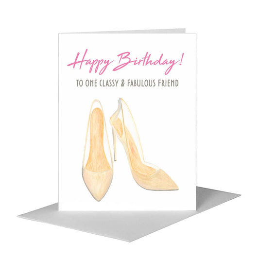 Nude Heel, Greeting Card (#8468A) A2 Card Front, www.printedcanvas.com