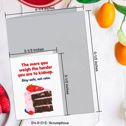 Scrumptious, Greeting Card (8101E), Enclosure, www.printedcanvas.com