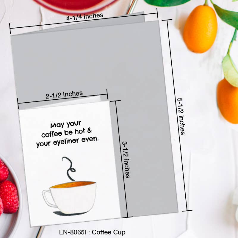 Coffee Cup, Greeting Card (8065F), Enclosure, www.printedcanvas.com