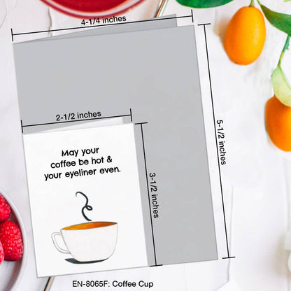 Coffee Cup, Greeting Card (8065F), Enclosure, www.printedcanvas.com