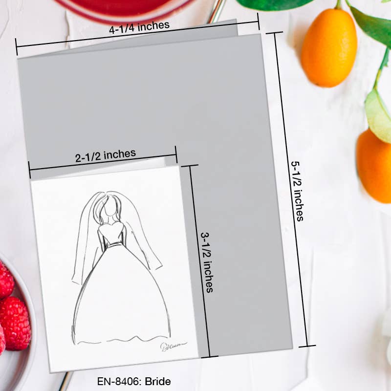 Bride, Greeting Card (8406A), Enclosure Card, www.printedcanvas.com