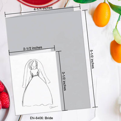 Bride, Greeting Card (8406A), Enclosure Card, www.printedcanvas.com