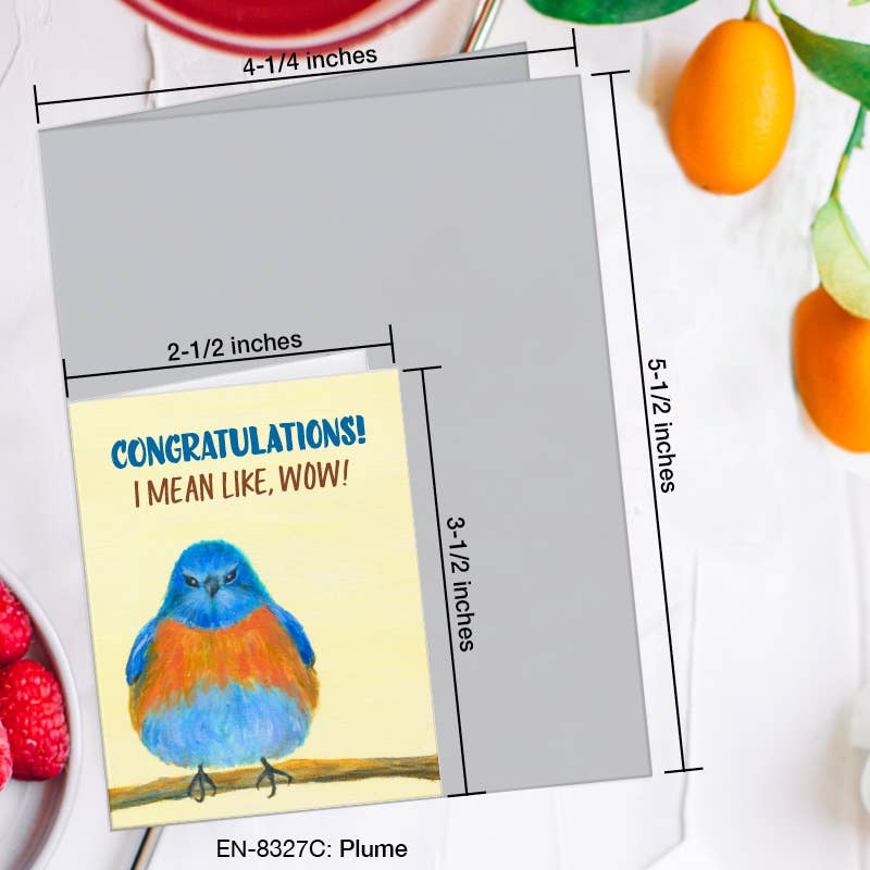 Plume, Greeting Card (8327C), Enclosure, www.printedcanvas.com