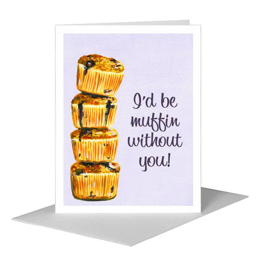 Muffin Tower, Greeting Card (#7563D) A2 Card Front, www.printedcanvas.com