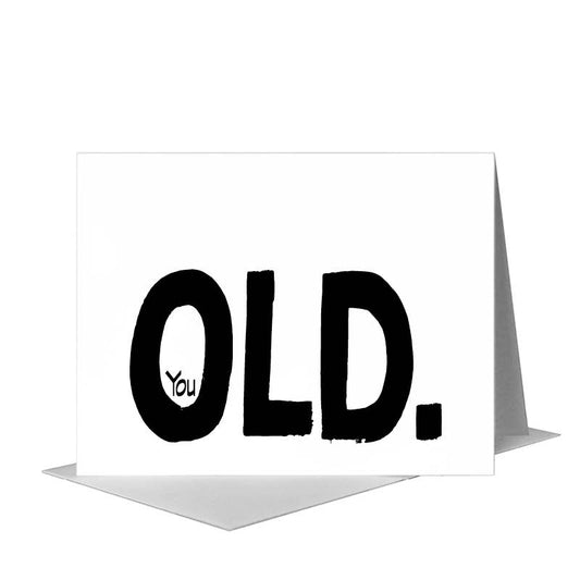 Old, Greeting Card (#8629UA) A2 Card Front, www.printedcanvas.com