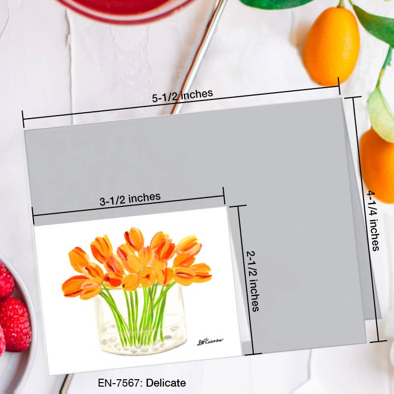 Delicate, Greeting Card (7567C), Enclosure Card, www.printedcanvas.com