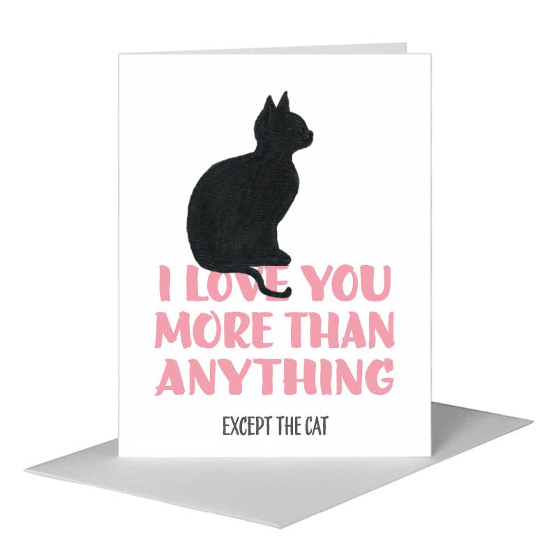 Cat Silhouette, Greeting Card (#8360N), A2 Card Front, www.printedcanvas.com