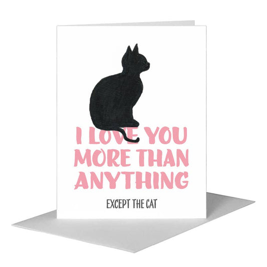 Cat Silhouette, Greeting Card (#8360N) A2 Card Front, www.printedcanvas.com