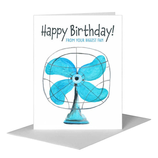Fan, Greeting Card (#8628A) A2 Card Front, www.printedcanvas.com