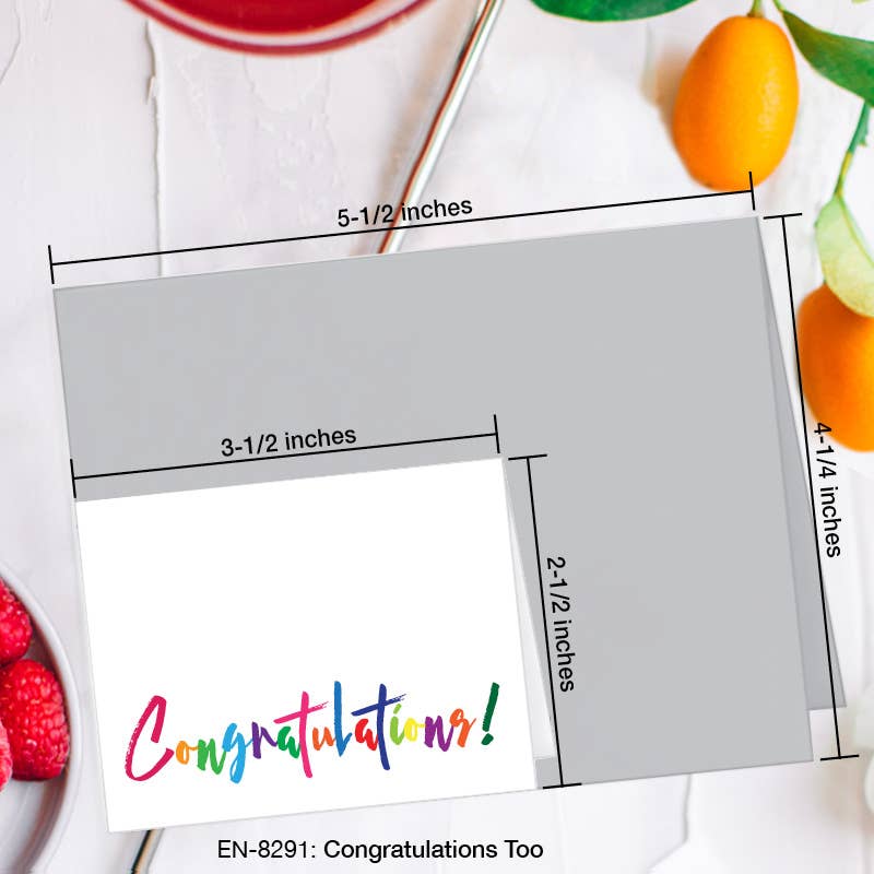 Congratulations Too, Greeting Card (8291D), Enclosure, www.printedcanvas.com