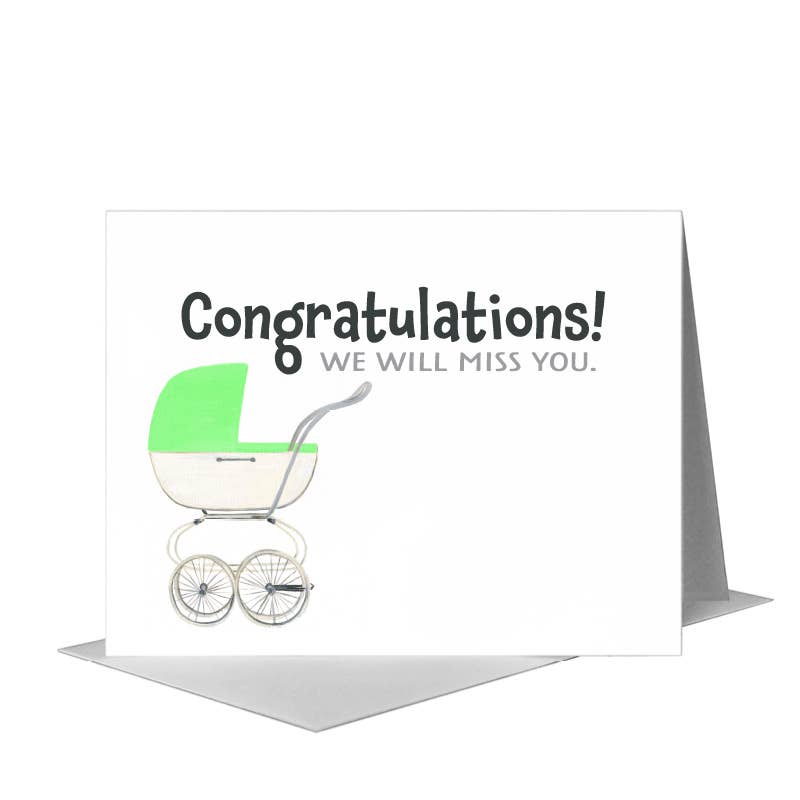 Stroller, Greeting Card (#8431CB) A2 Card Front, www.printedcanvas.com