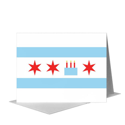 Hello, from Chicago, Greeting Card (#8399W) A2 Card Front, www.printedcanvas.com