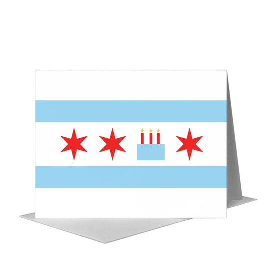 Hello, from Chicago, Greeting Card (#8399W) A2 Card Front, www.printedcanvas.com