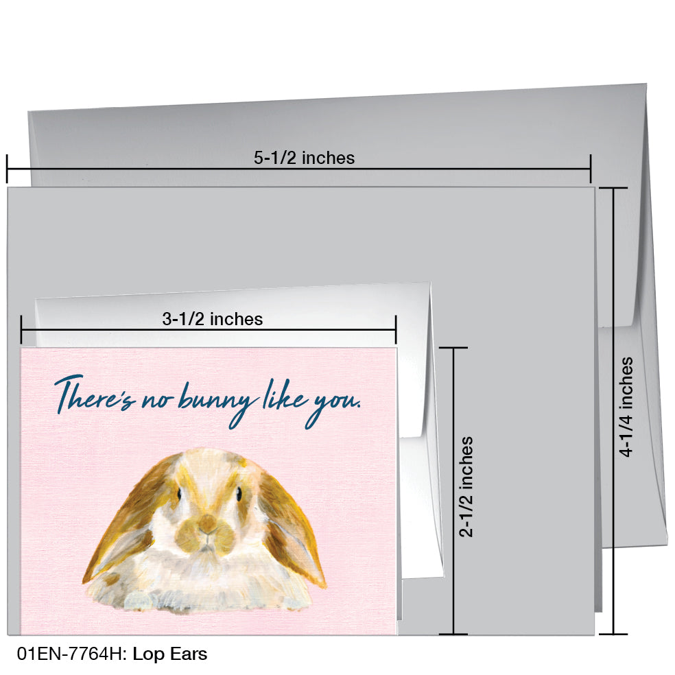 Lop Ears, Greeting Card (7764H), Enclosure, printedcanvas.com