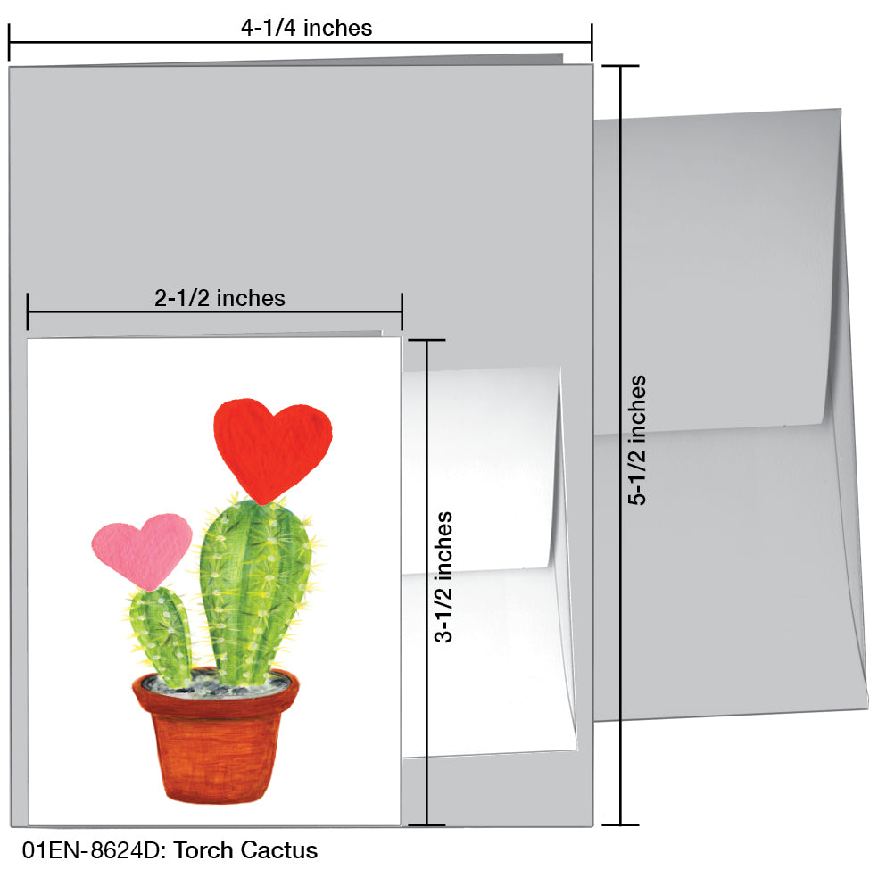 Torch Cactus, Greeting Card (8624D), Enclosure, printedcanvas.com