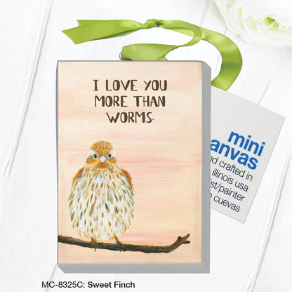 Sweet Finch, Mini Canvas (MC-8325C), Front, printedcanvas.com