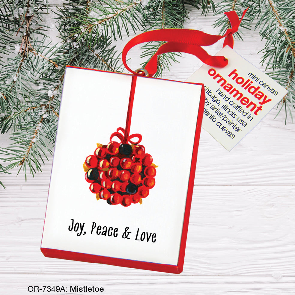 Mistletoe, Ornament (OR-7349A), Front, printedcanvas.com