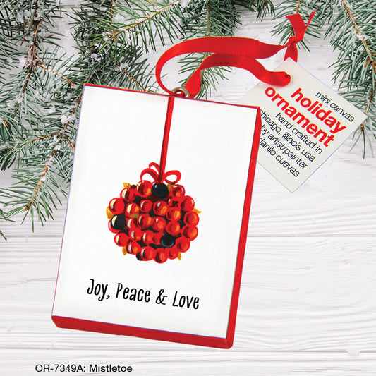Mistletoe, Ornament (OR-7349A), Front, printedcanvas.com