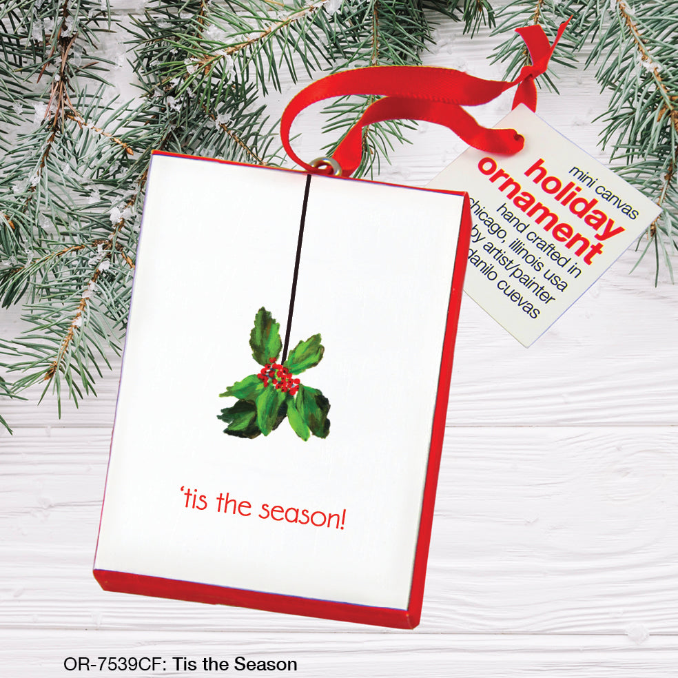 Tis The Season, Ornament (OR-7539CF), Front, printedcanvas.com