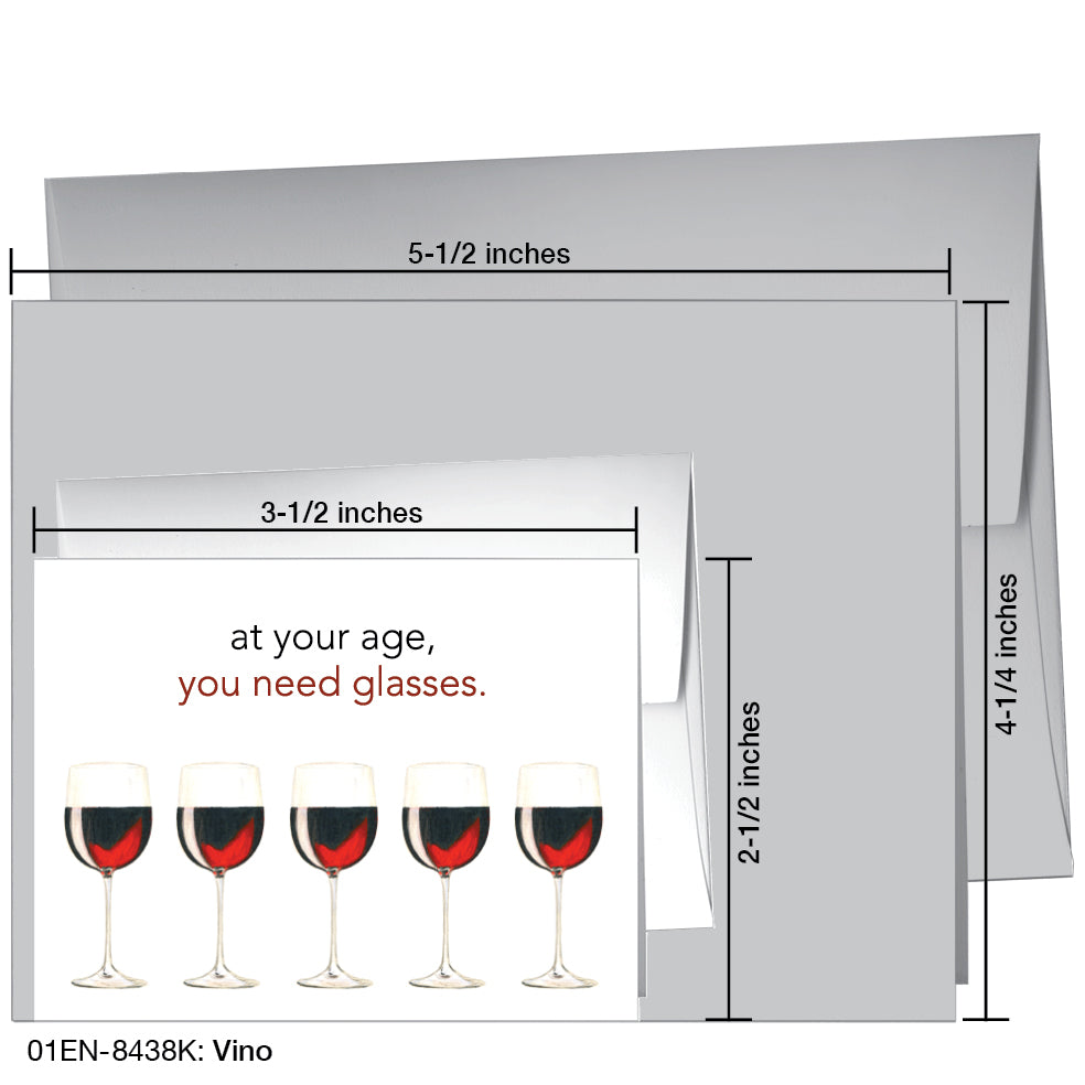 Vino, Greeting Card (8438K), Enclosure Card, www.printedcanvas.com