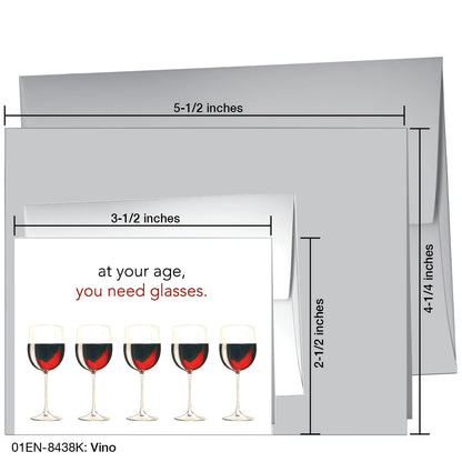 Vino, Greeting Card (8438K), Enclosure Card, www.printedcanvas.com