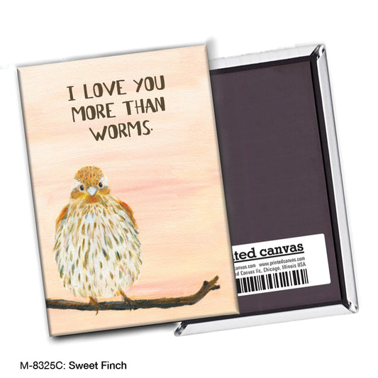 Sweet Finch, Magnet (M-8325C), Front, printedcanvas.com