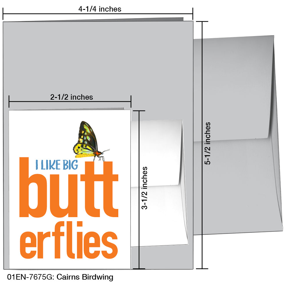 Cairns Birdwing, Greeting Card (7675G), Enclosure, www.printedcanvas.com