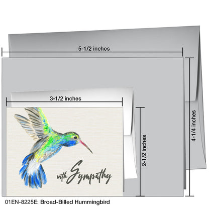 Broad-Billed Hummingbird, Greeting Card (8225E), Enclosure, printedcanvas.com