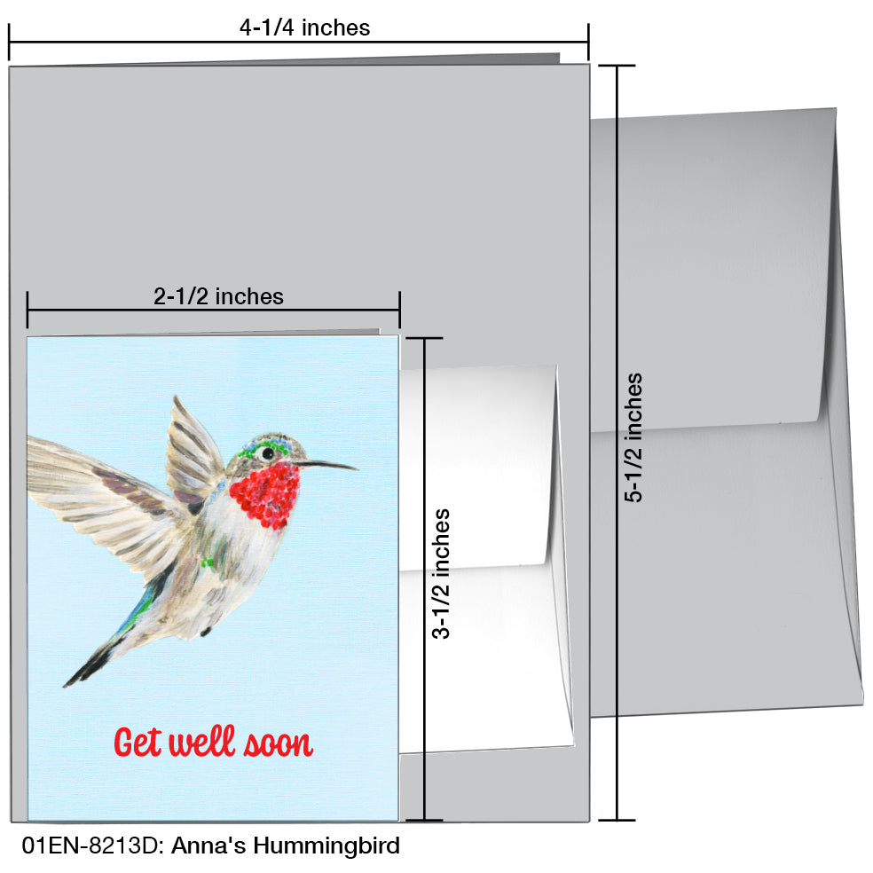 Anna's Hummingbird, Greeting Card (8213D), Enclosure, printedcanvas.com