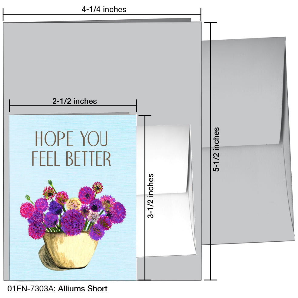 Alliums Short, Greeting Card (7303A), Enclosure, printedcanvas.com
