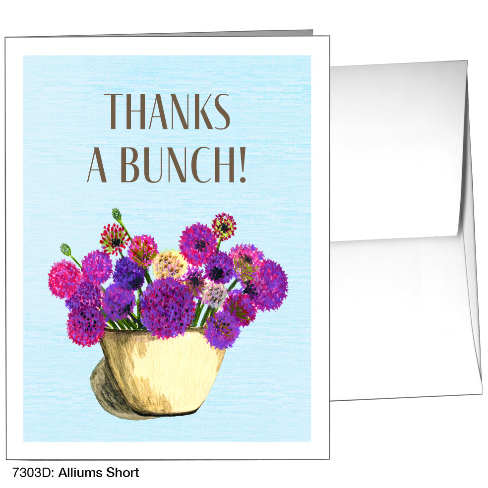 Alliums Short, Greeting Card (7303D), A2 Card Front, www.printedcanvas.com