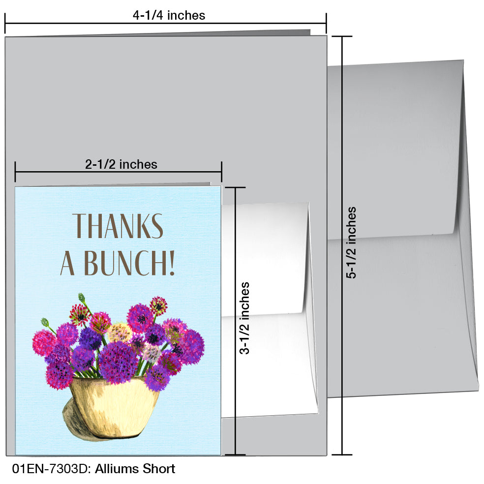 Alliums Short, Greeting Card (7303D), Enclosure Card, www.printedcanvas.com