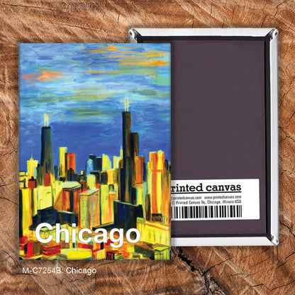 Chicago, Magnet (M-7254B), front, printedcanvas.com