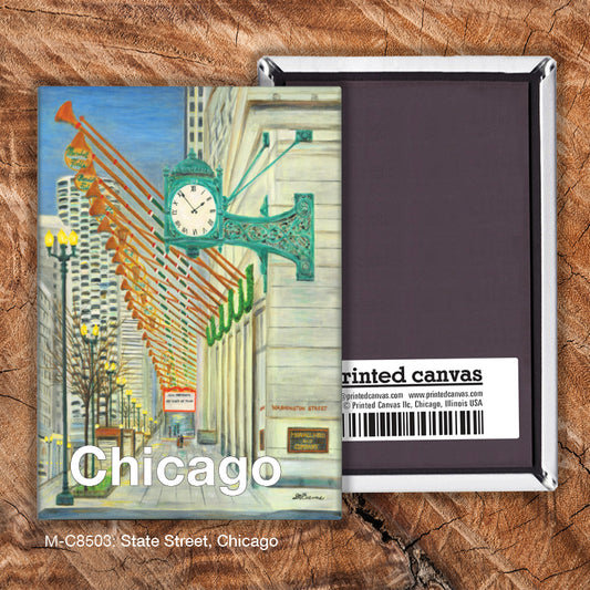 State Street, Chicago, Magnet (M-8503A), front, printedcanvas.com