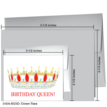 Crown Tiara, Greeting Card (8023D), Enclosure Card, www.printedcanvas.com