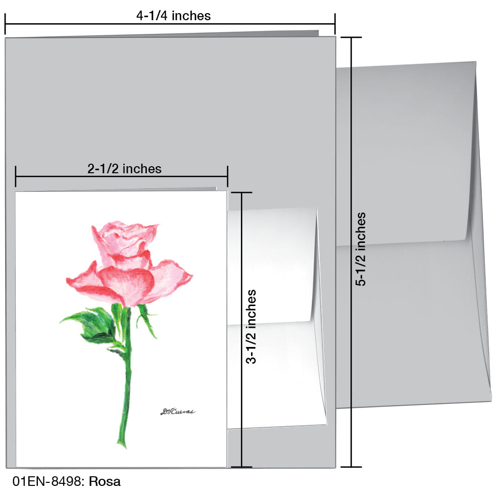 Rosa, Greeting Card (8498B), Enclosure Card, www.printedcanvas.com