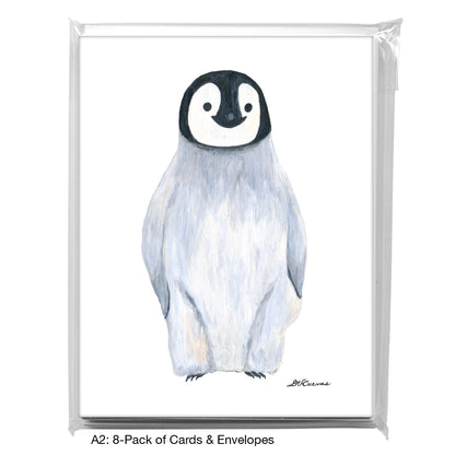 Penguin Chick, Greeting Card (8739A), A2 8-Pack, printedcanvas.com