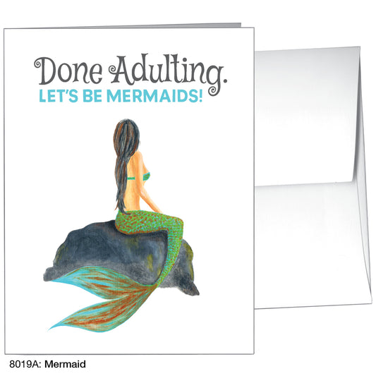 Mermaid, Greeting Card (8019A), A2, printedcanvas.com