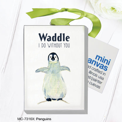 Penguins, Mini Canvas (MC-7316X), Front, printedcanvas.com