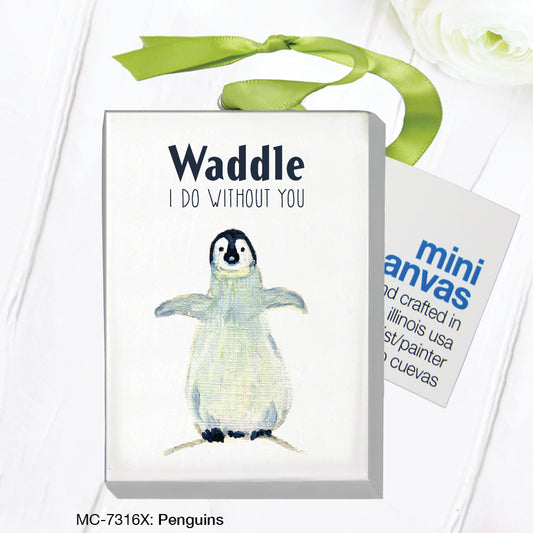 Penguins, Mini Canvas (MC-7316X), Front, printedcanvas.com