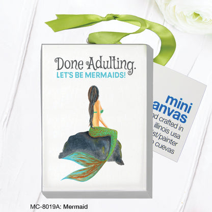 Mermaid, Mini Canvas (MC-8019A), Mini Canvas, www.printedcanvas.com