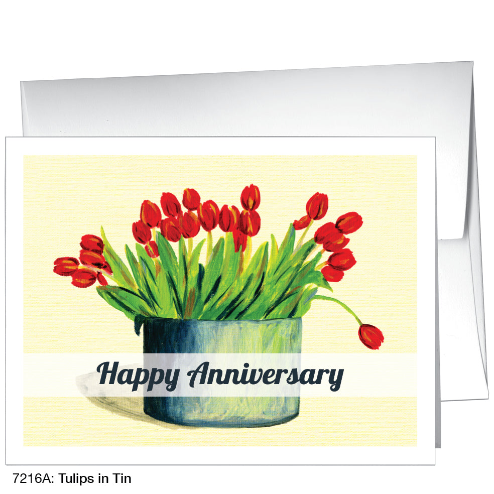 Tulips in Tin, Greeting Card (7216A), A2 Card, printedcanvas.com