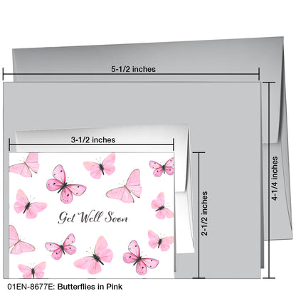 Butterflies in Pink, Greeting Card (8677E), Enclosure, printedcanvas.com