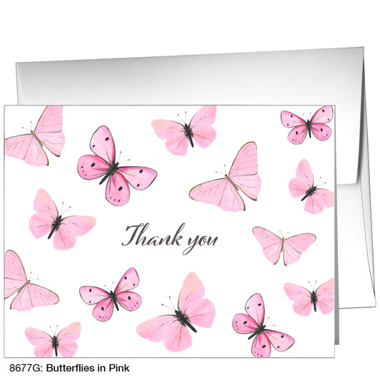 Butterflies in Pink, Greeting Card (8677G), A2, printedcanvas.com