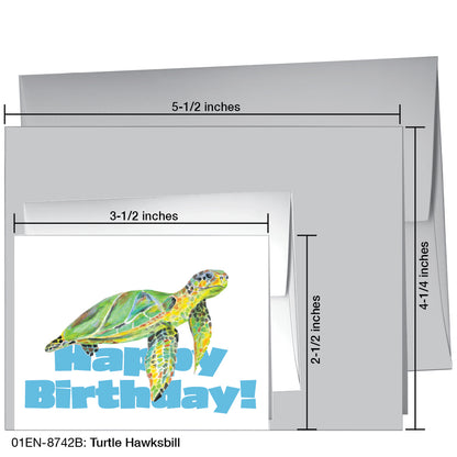 Turtle Hawksbill, Greeting Card (8742B), Enclosure, www.printedcanvas.com