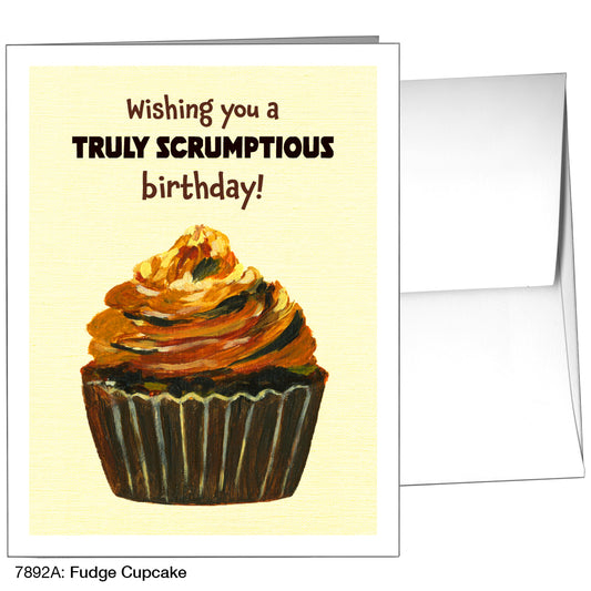 Fudge Cupcake, Greeting Card (7892A), A2 Card, www.printedcanvas.com