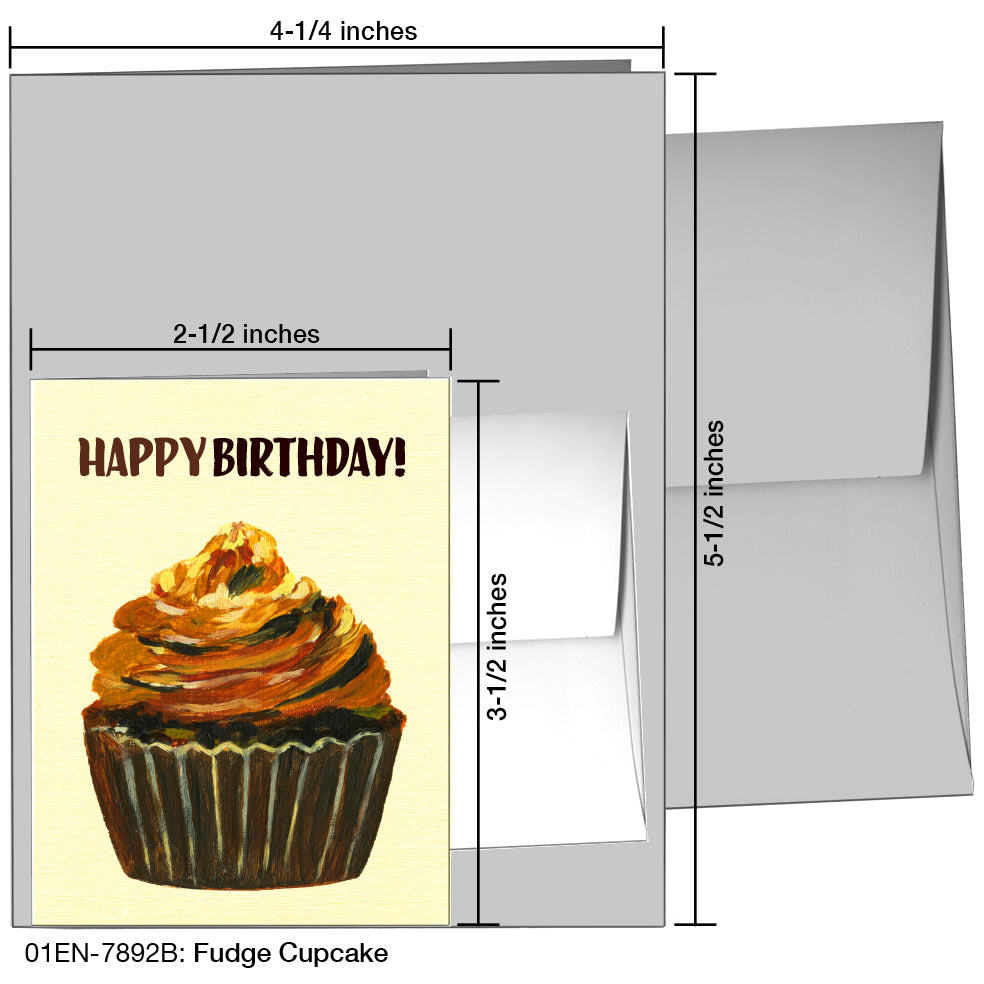 Fudge Cupcake, Greeting Card (7892B), Enclosure, printedcanvas.com